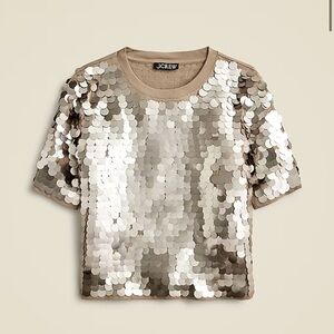 NWT J Crew Collection sequin embellished T shirt